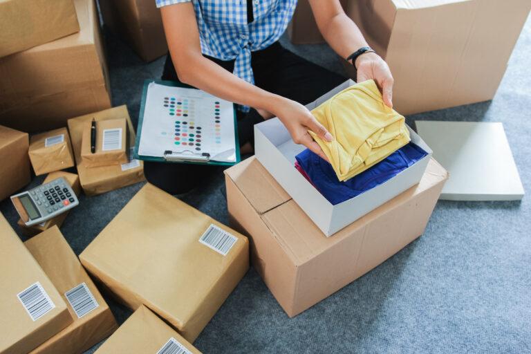 online fashion seller packing the product to sell to EU market