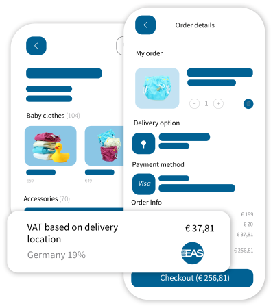 calculation VAT_2 EAS calculates smart VAT based on where the customers locate